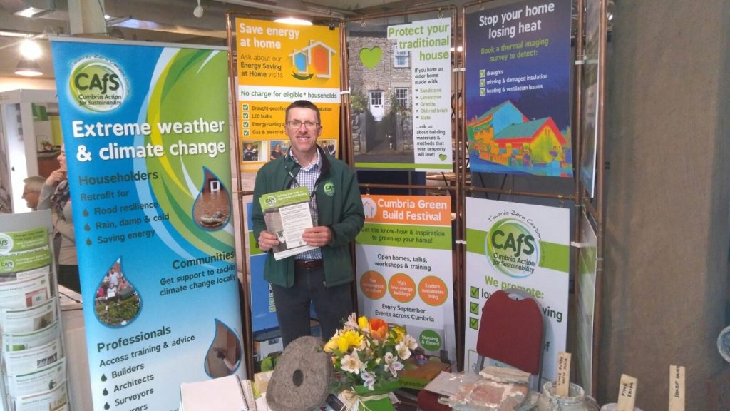 Andrew on CAfS stand at Home Garden Show 2018