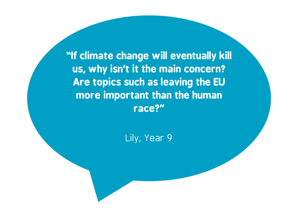 Youth Climate Question Time Questions asked by young people